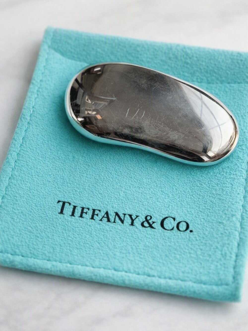 Tiffany & Co. Sterling Silver Elsa Peretti Bean Money Clip